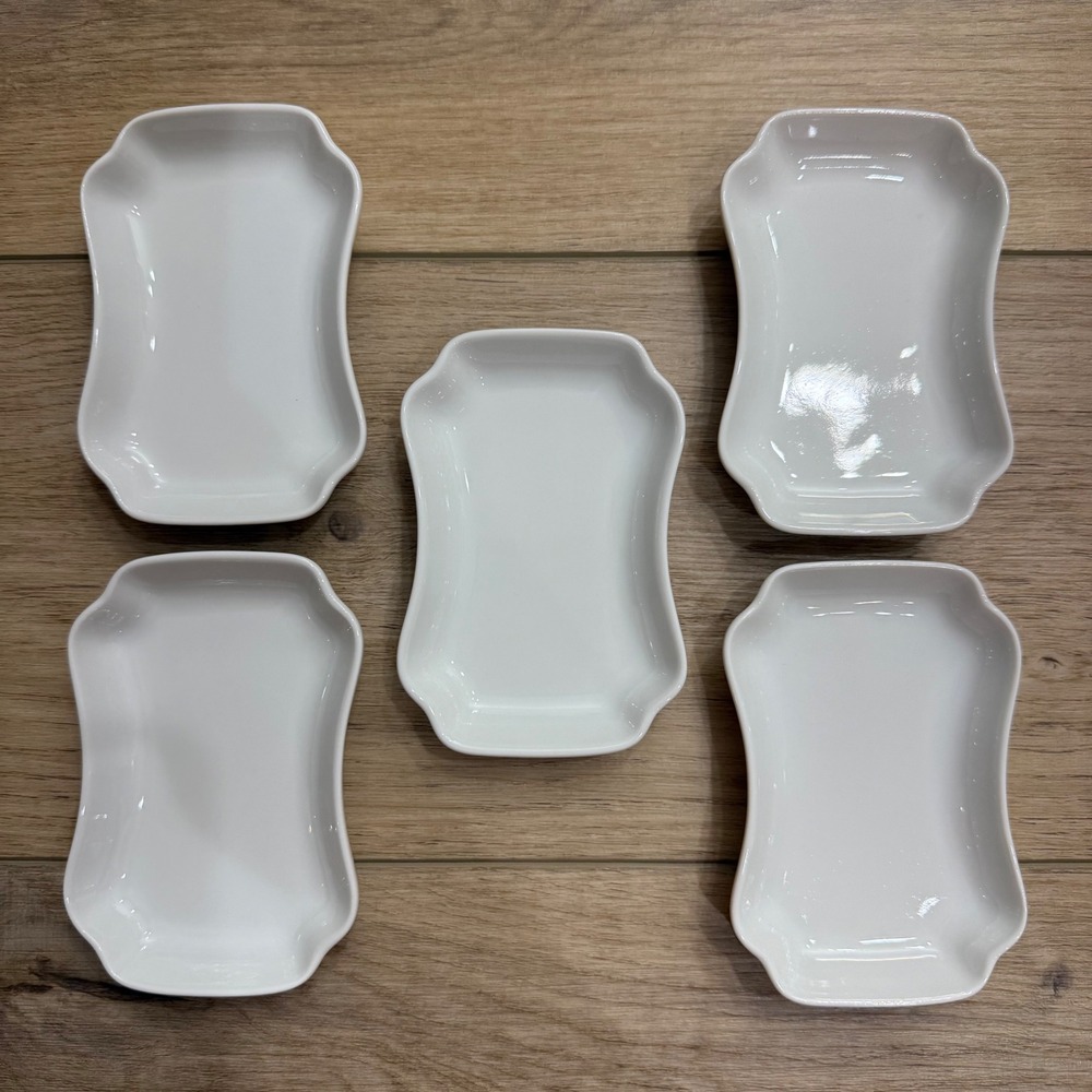 Pillivuyt Culinaire White Appetizer Dessert Sauce Plates 5 Jacques Discontinued - Picture 2 of 7